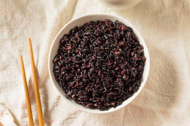 istock Homemade Cooked Forbidden Purple Rice 1302707256