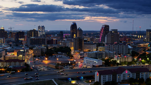 istock Interstate 37 in Downtown San Antonio - Aerial 1302711330