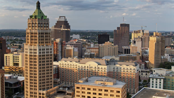 San Antonio cityscape skyline aerial view
