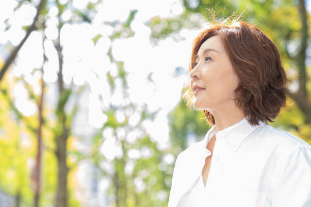 istock senior age woman , smile 1302720480