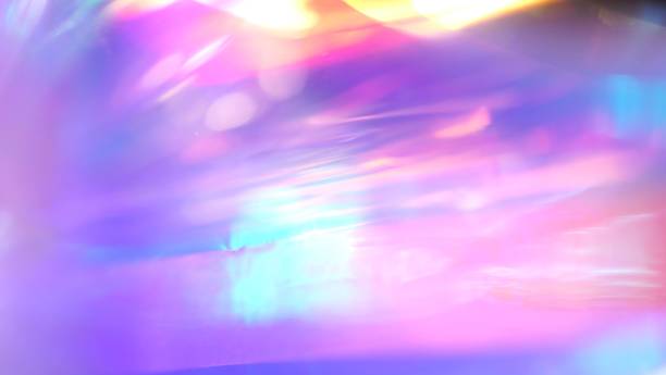 pastel blue teal pink purple gradient. soft blurred iridescence pink and purple abstract background animation - prism spectrum laser rainbow imagens e fotografias de stock