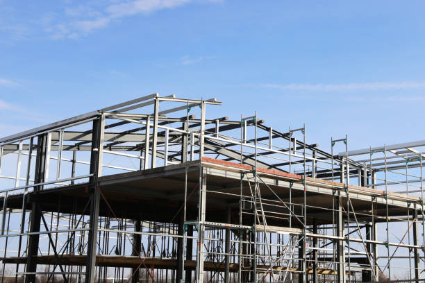 istock Commercial building, trade hall under construction 1302743656
