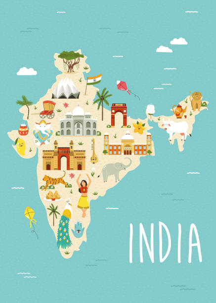 Illustrated Map Of India With Famous Landmarks Symbols And Animals Stock Illustration - Download Image Now - iStock Illustrated Map Of India With Famous Landmarks Symbols And Animals Stock Illustration - Download Image Now - iStock