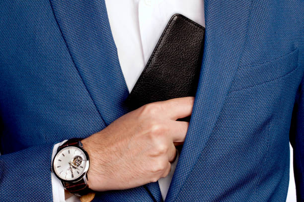 istock Businessman style suit and pocket 1302746084