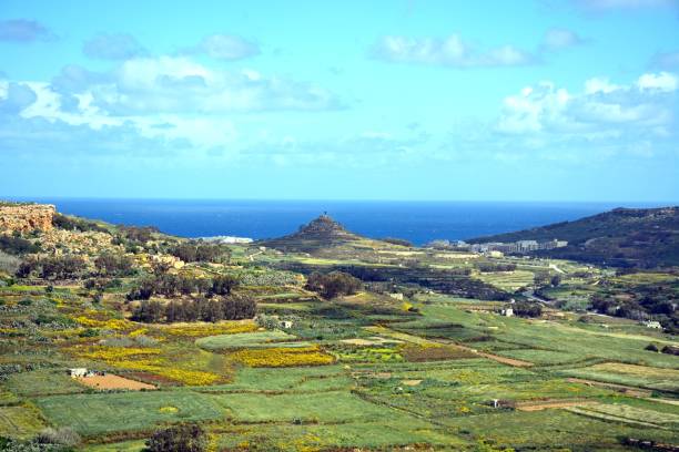 istock Maltese countryside and sea, Gozo, Malta. 1302759330