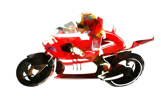 istock Motorbike rider, abstract vector silhouette. Road motorcycle racing 1302759356