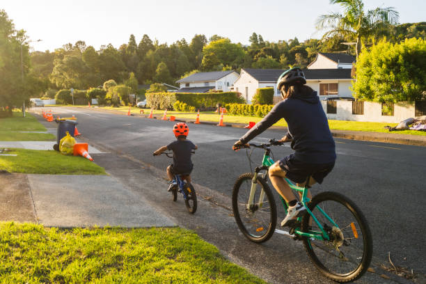 istock Bike ride with kids in afternoon. 1302762995
