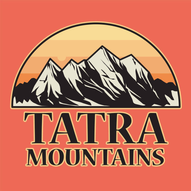 Vintage emblem with text Tatra Mountains Vintage emblem with text Tatra Mountains, vector illustration tatra mountains stock illustrations