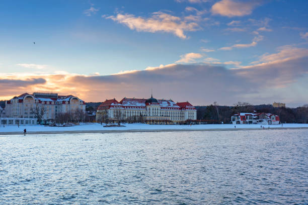 istock Beautiful sunset over the Baltic Sea in Sopot 1302773686