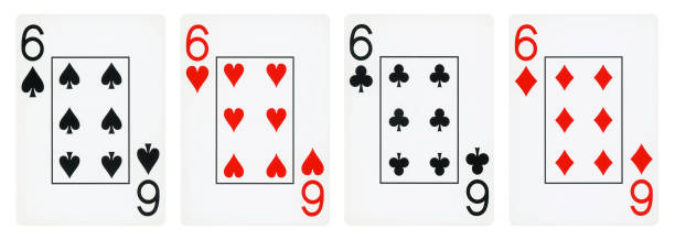 istock Set of Six playing cards - isolated 1302774893