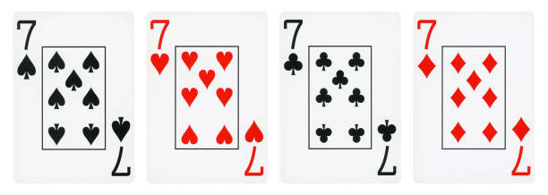 istock Set of seven playing cards - isolated 1302774900