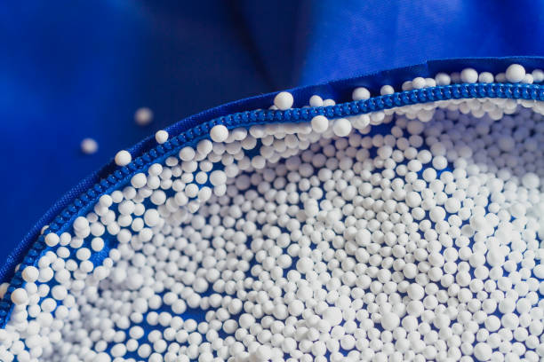 istock Small white styrofoam balls to fill an upholstered chair 1302775255