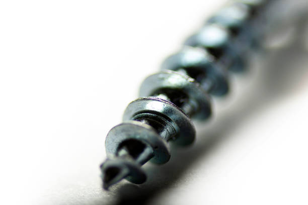 metal screw isolated on white background