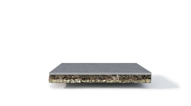 istock Piece of ground with grass isolated on a white background. 3d illustration 1302785441