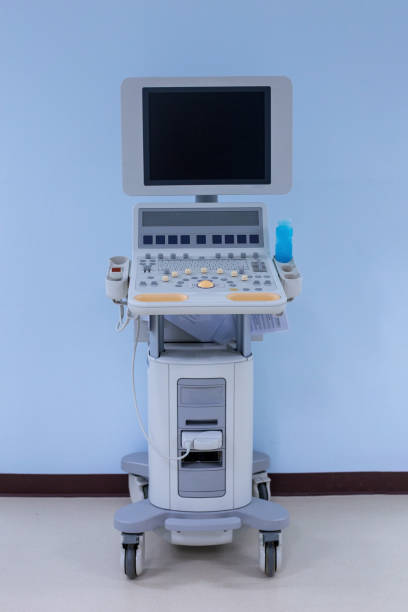 Echocardiogram machine in the hospital. stock photo
