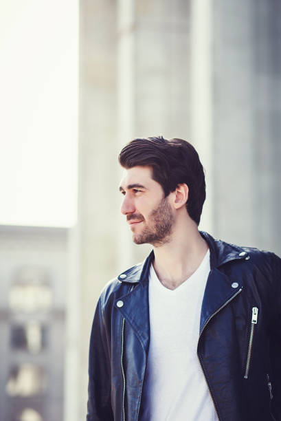 istock Handsome serious beauty male model 1302789220