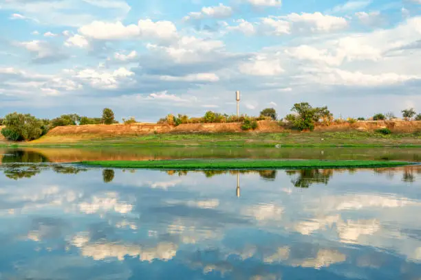 Photo of Clouds reflection in the river water