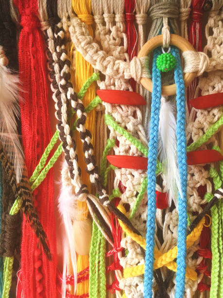 Home decor wall hanging Macrame, Aboriginal Mythology photo