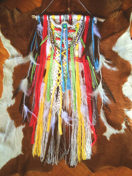 Home decor wall hanging Macrame, Aboriginal Mythology photo