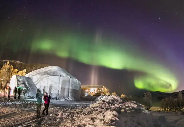 Norway - Aurora Borealis - Northern Lights - Snow Hotel Kirkenes