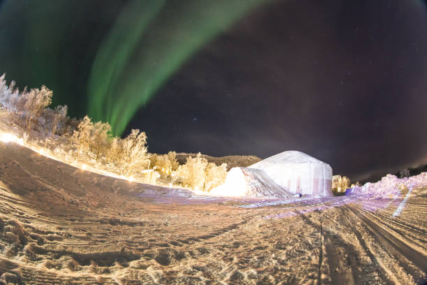 istock Norway - Northern Lights - Aurora Borealis - Snow Hotel - Winter 1302807575