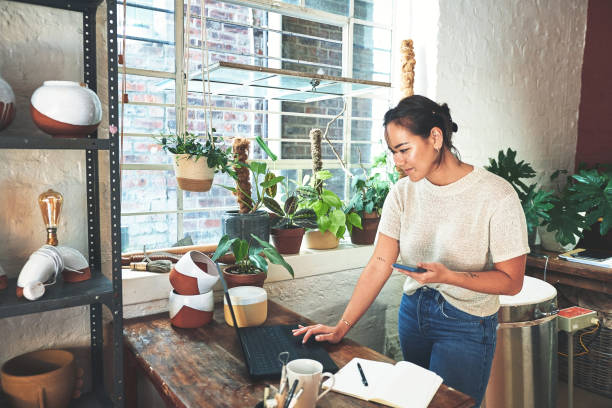 istock Technology plays a big role in my business 1302812501