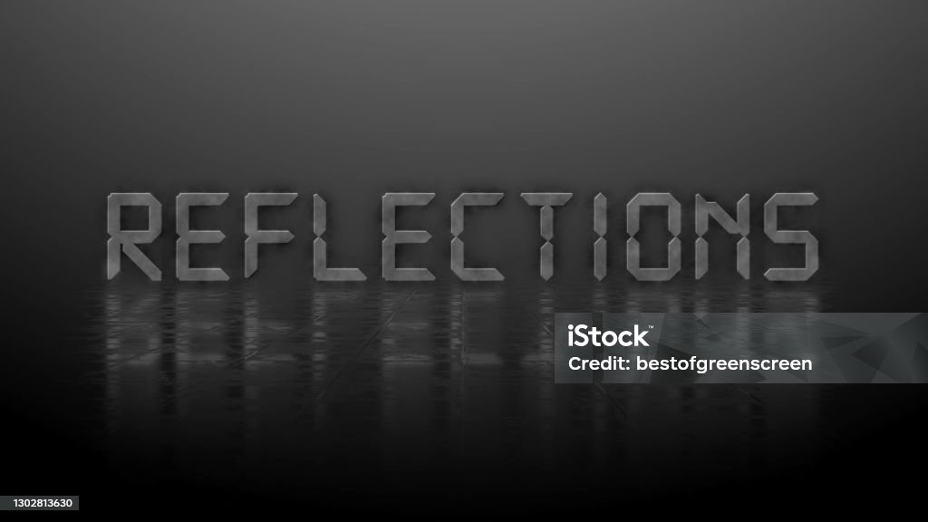 Reflection Effects On A Structured Surface Blurred Gray Lettering ...