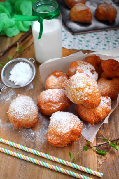 istock Doughnuts Beignet with sugar powder 1302816274