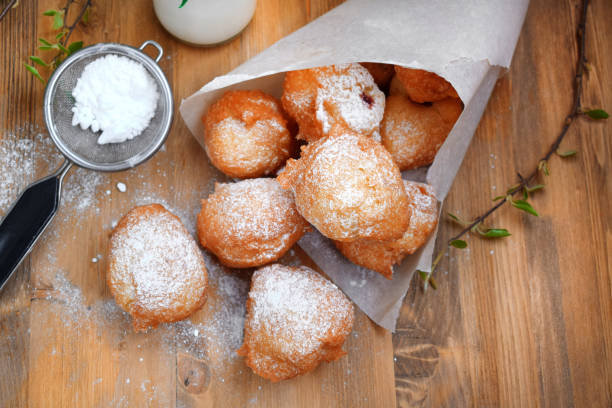 Doughnuts Beignet with sugar powder