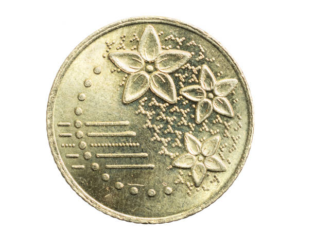 istock Malaysia twenty sen coin on a white isolated background 1302820533