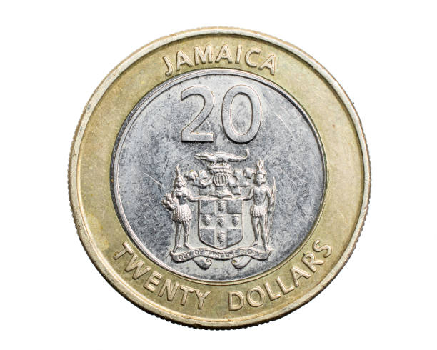 istock jamaica twenty dollar coin on white isolated background 1302820589