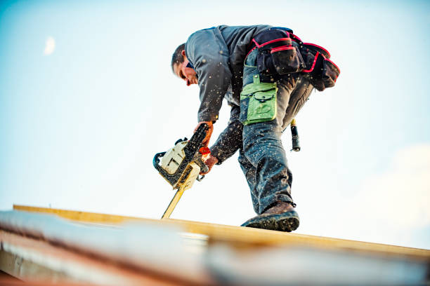 istock Builder at work with wooden roof construction 1302821024