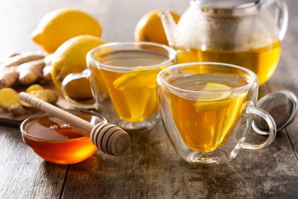 istock Ginger tea with lemon and honey 1302821228