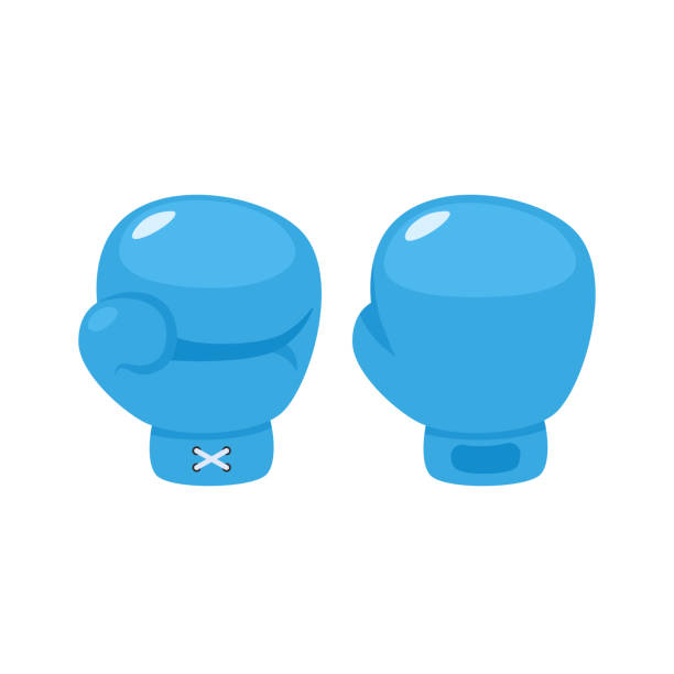 illustrations, cliparts, dessins animés et icônes de gants de boxe dans le modèle plat - boxing fist knocking punch