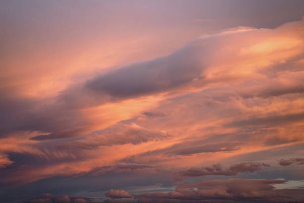 istock Beautiful sunset sky with Foehn effect 1302823786