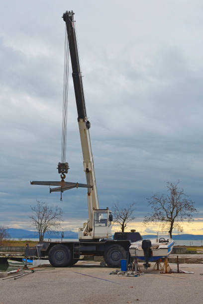 istock Mobile Suspeded Boat Lift 1302825367