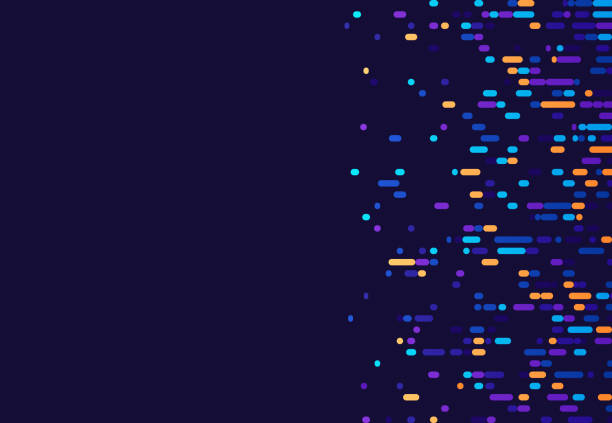 Chromosome DNA Science and data technology digital abstract DNA gel run background design.