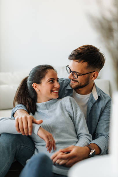 istock Love in their eyes, looking at each other. 1302834007