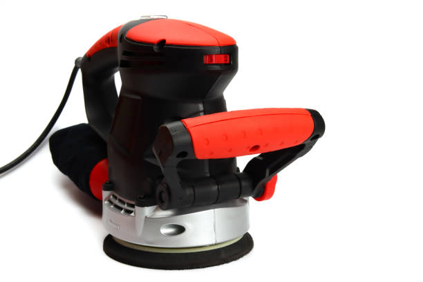 istock Eccentric Orbital Sander, grinder machine for wood grinding on white background 1302841565