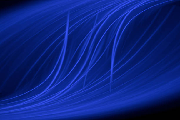 istock Graphic line drawing in blue color on dark background 1302843368