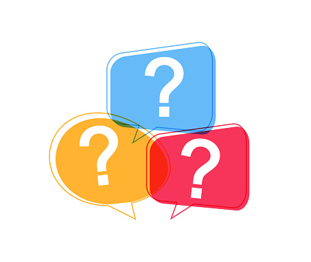speech bubble with question mark, vector illustration