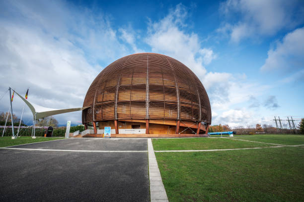 CERN - European Organization for Nuclear Research - Globe of Science and Innovation - Geneva, Switzerland Geneva, Switzerland - December 02, 2019: CERN - European Organization for Nuclear Research - Globe of Science and Innovation - Geneva, Switzerland elementary particle stock pictures, royalty-free photos & images