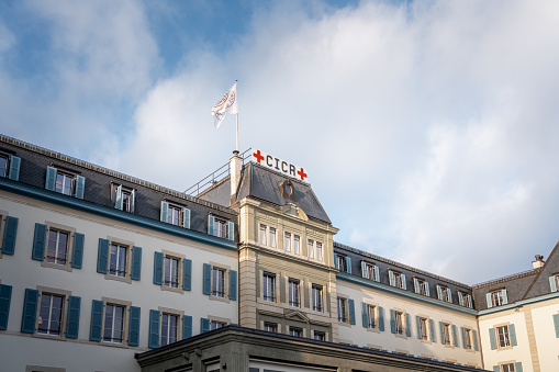 Geneva, Switzerland - December 03, 2019: International Committee of the Red Cross Headquarters - Geneva, Switzerland