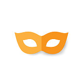 istock Mask paper icon on white background. Vector 1302848775