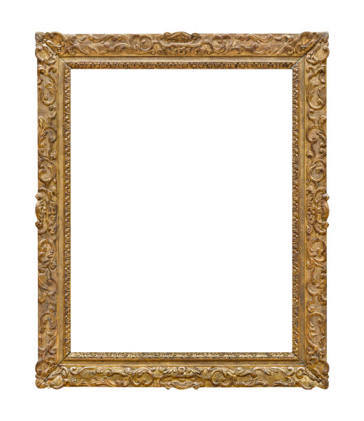 istock Old wooden picture frame 1302855280