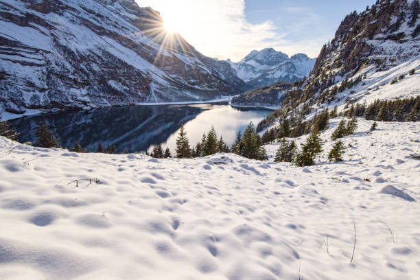 istock Oeschinensee in winter 1302862882