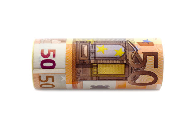 istock Monetary denominations advantage 50 euros on a white background 1302877594