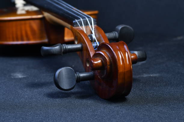 istock Beautiful violin parts, close-ups in different sections, musical instrument 1302884855