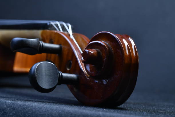 istock Beautiful violin parts, close-ups in different sections, musical instrument 1302884871