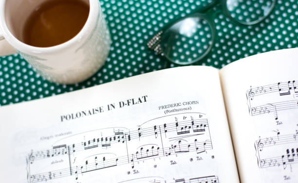istock Chopin's Sheet Music, Eyeglasses, Tea Cup 1302887170